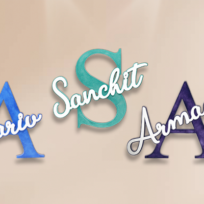Different colors Personalised Wall Art