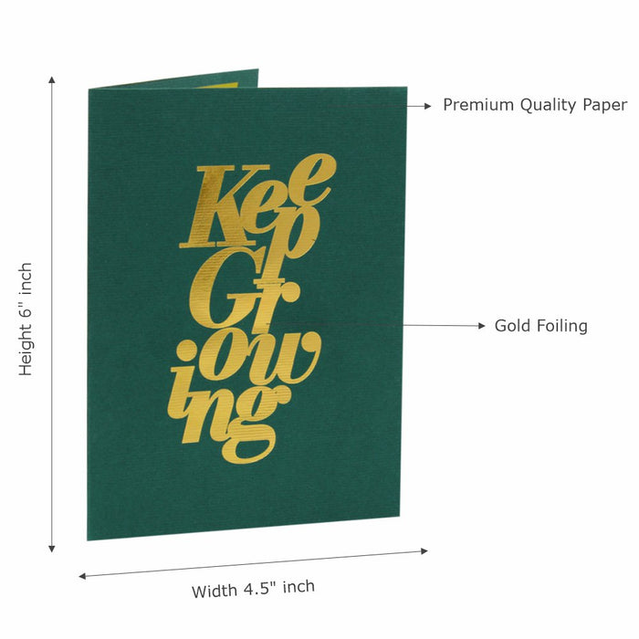 Keep Growing Cards, Exclusive Design, Premium Quality Leadership Cards By Pinnacle, Set of 5 with envelopes.
