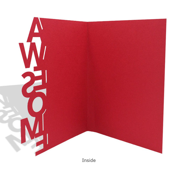 Awesome Cards Exclusive Laser Cut Design (Magnificent Red), Premium Quality Leadership Cards By Pinnacle, Set of 5 With Envelopes