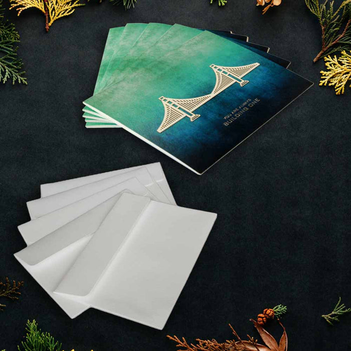 You are always Building One Premium Quality Leadership Cards By Pinnacle, Set of 5 Cards With Envelopes