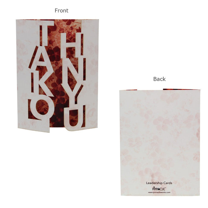 Thank you Cards, Premium Quality Leadership Cards By Pinnacle, Set of 5 With Envelopes