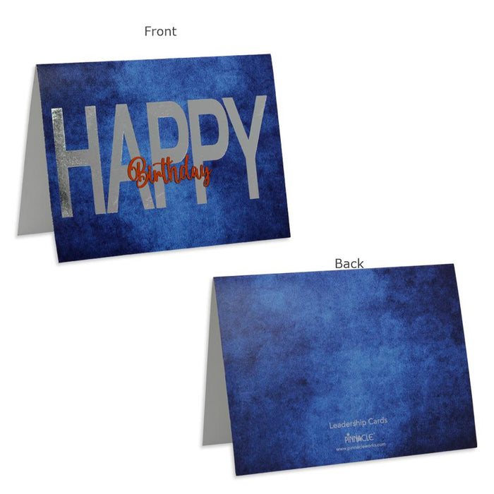 Happy Bday Cards, Premium Quality Leadership Cards By Pinnacle, Set of 5 With Envelopes