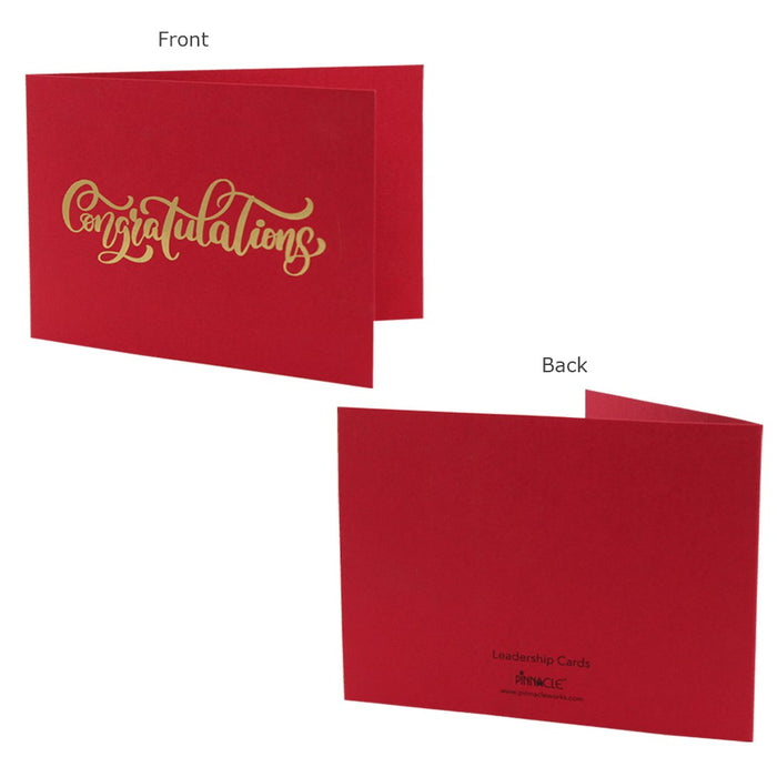 Congratulations, Premium Quality Leadership Cards By Pinnacle, Set of 5 With Envelopes