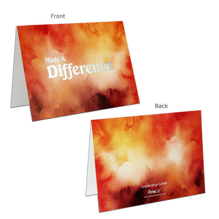 Made a Difference Cards (Water Color Art Print), Exclusive Design, Gold Foiling, Premium Quality Leadership Cards By Pinnacle, Set of 5 with envelopes