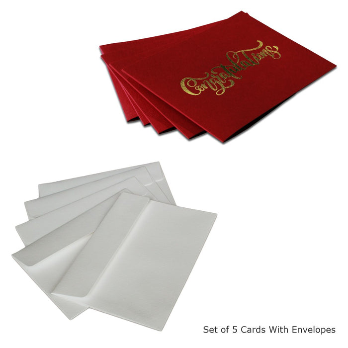 Congratulations, Premium Quality Leadership Cards By Pinnacle, Set of 5 With Envelopes