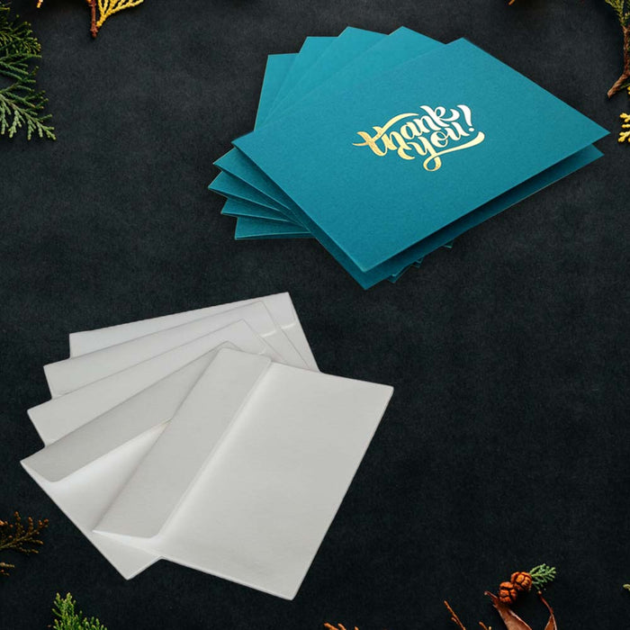 Thank You Cards With 3D Steps (Statement Blue), Premium Quality Leadership Cards By Pinnacle, Set of 5 Cards With Envelopes