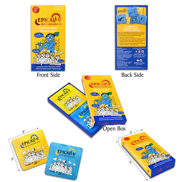 Epically Ramayana, Mahabharata Memory Matching Game for Kids by Devdutt Pattanaik in English- Set of 2 Games