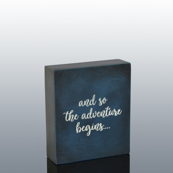 inspirational quote gifts And so the Adventure Begins