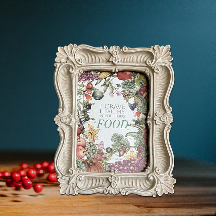 Beautiful Photo Frame with 10 Positive Quotes (Color Rustic Beige)