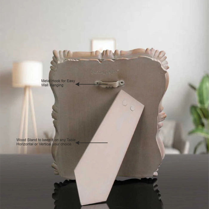 Beautiful Photo Frame with 10 Positive Quotes (Color Rustic Beige)