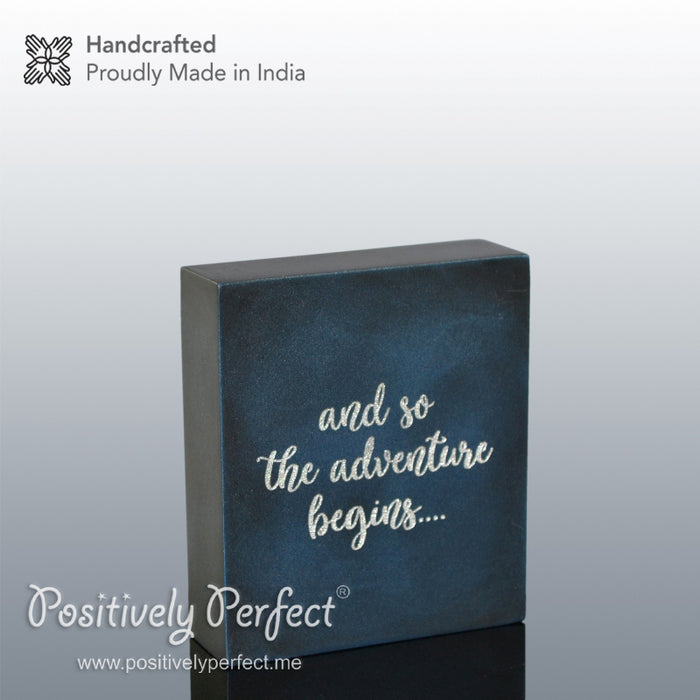 inspirational quote gifts And so the Adventure Begins