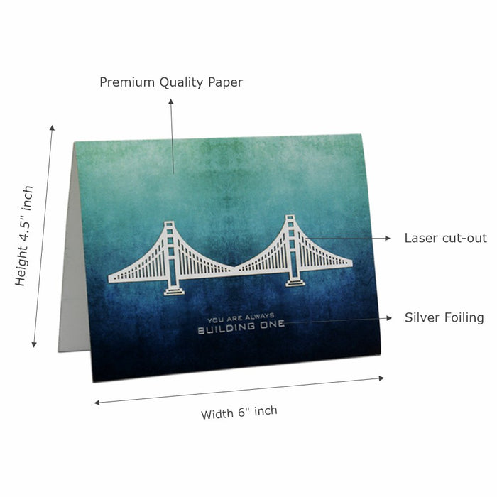 You are always Building One Premium Quality Leadership Cards By Pinnacle, Set of 5 Cards With Envelopes