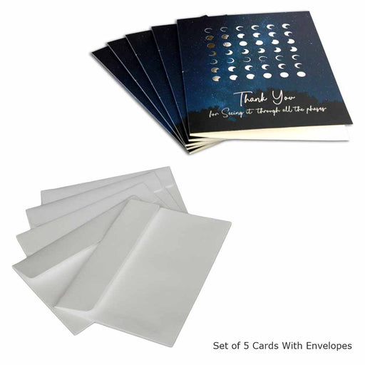 Thank You for Seeing it through all the phases,Exclusive Design, Premium Quality Leadership Cards By Pinnacle, Set of 5 with envelopes.