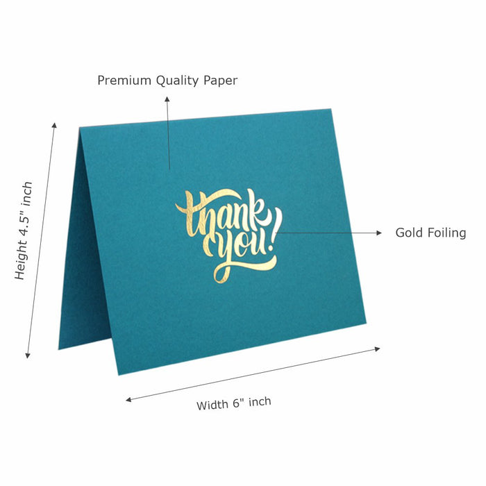 Thank You Cards With 3D Steps (Statement Blue), Premium Quality Leadership Cards By Pinnacle, Set of 5 Cards With Envelopes