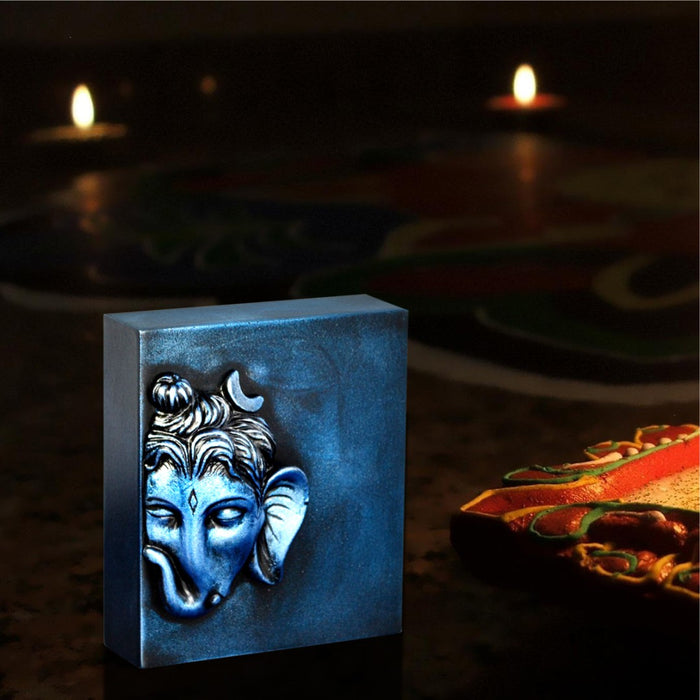 Devotional Gift Online Ganesh Ji Murti for home and Office (Majestic Blue)