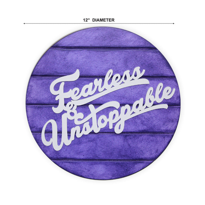 Fearless and Unstoppable: Inspirational Wall Art, Recognition & Appreciation Gift, Birthday gift for best friend  Color : Vibrant Violet