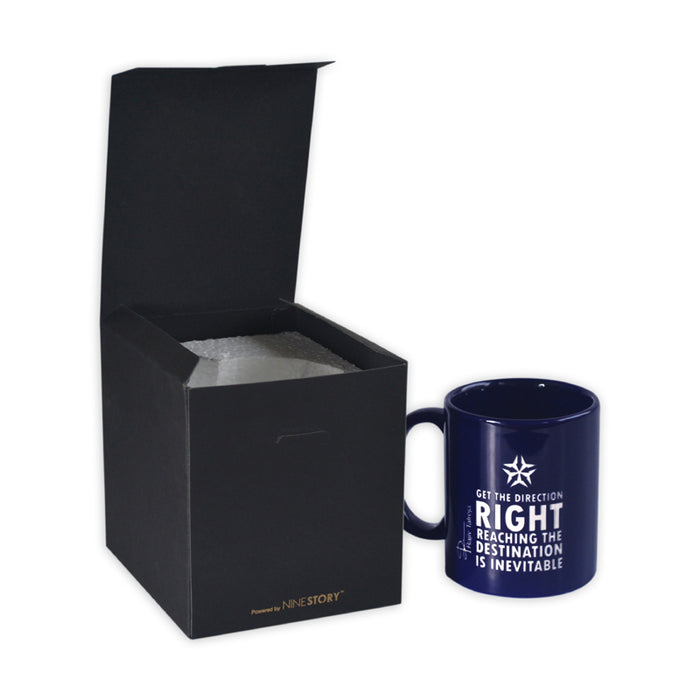 Motivational Quote Coffee Mug : Get The Direction Right (Single Side Engraving)