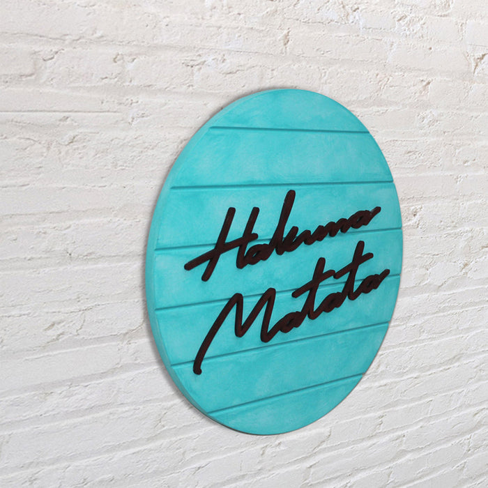 Hakuna Matata: Fun Wall Decor, Happy Quote, Best Gift for friends, Inspirational Wall Art : Color Happy Turquoise