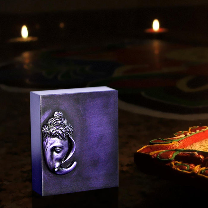 Ganesh Chaturthi Gifts - Beautiful Ganpati Murti for home or office (Antique Purple)
