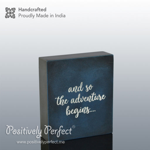 inspirational quote gifts And so the Adventure Begins