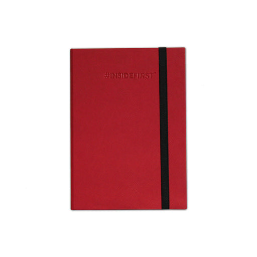 InsideFirst Journal, The Journal for Super Achievers, 34 Insights to Action, To Think List, To Thank List. Best Induction Gift, Color (Statement Red)